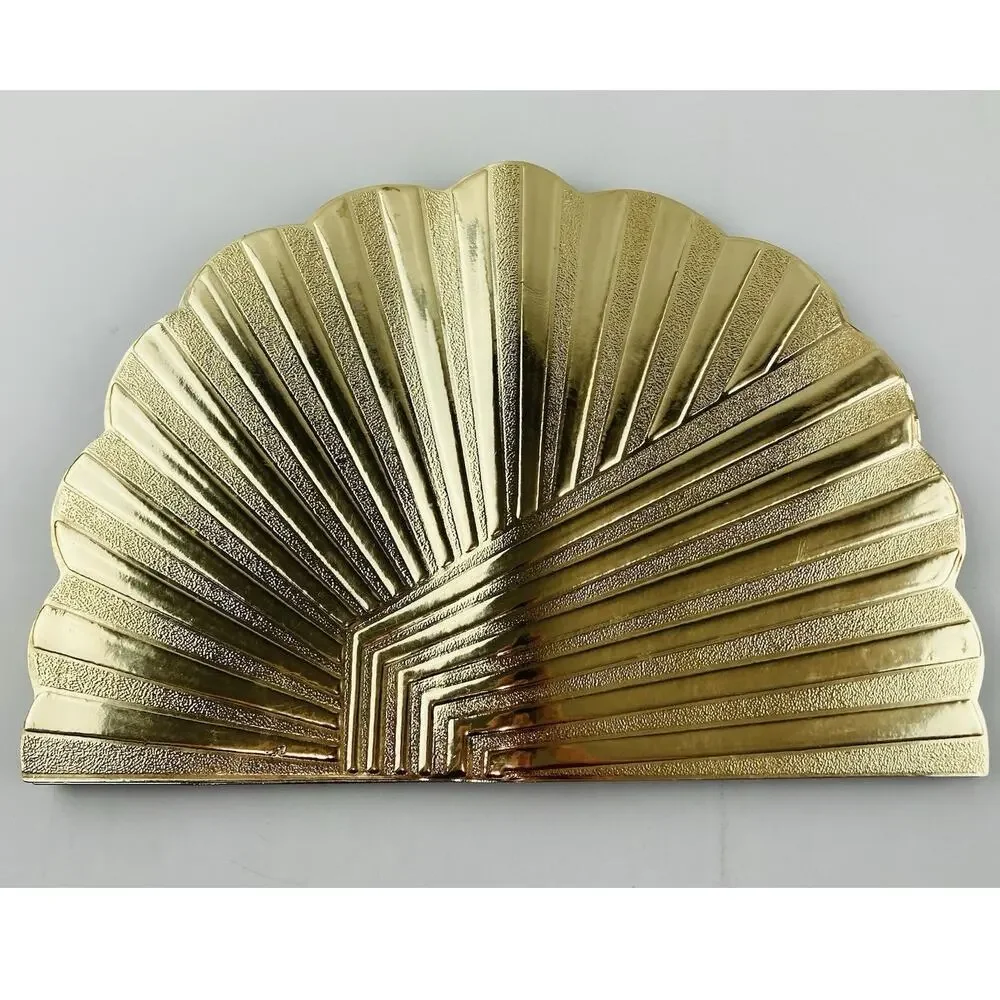 13 Vintage 80’s Art Deco Gold Dinner Placemats Retro Fan Shell Regency Party NYE
